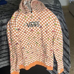 Vans Orange and White Checkered Hoodie